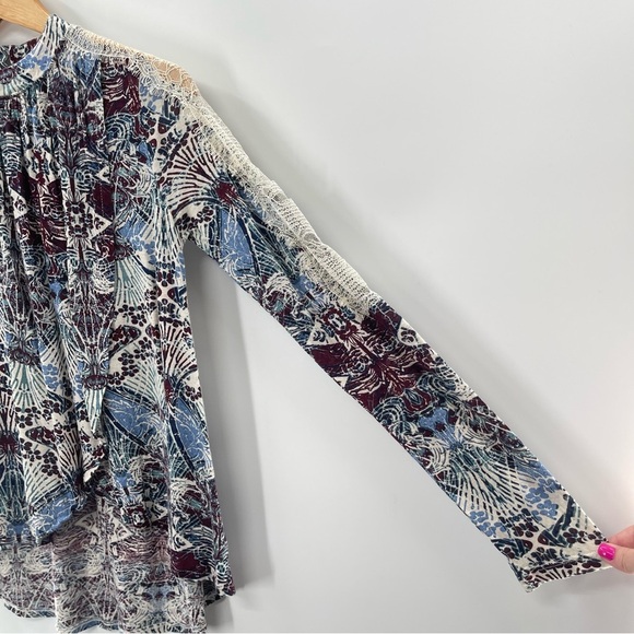 Free People Nouveau New World Tulip Hem Blouse Size Small - Picture 5 of 15